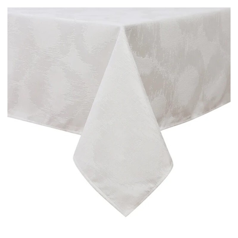 Chenille Circle-White Jacquard Tablecloth | Home Goods | Judaica