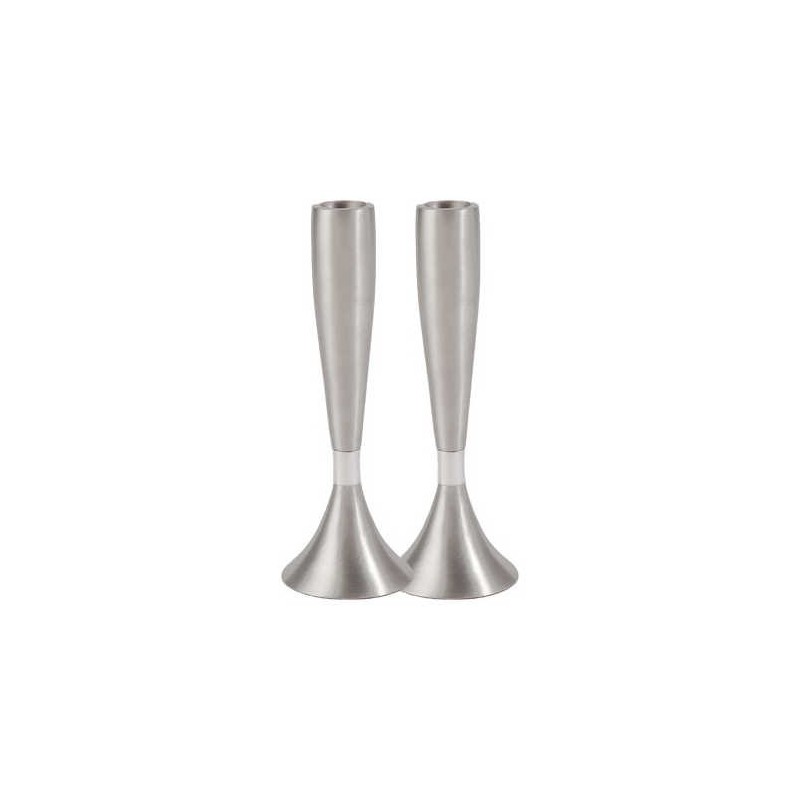 Silver Anodized Aluminum Candlesticks By Yair Eman | Candle Holders |