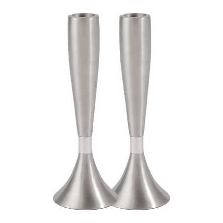 Silver Anodized Aluminum Candlesticks By Yair Eman | Candle Holders |