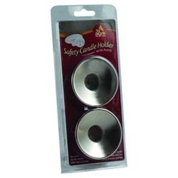 Silver Bobeche Safety Candle Drip Cups | Candle Holders | Judaica