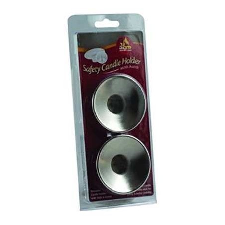 Silver Bobeche Safety Candle Drip Cups | Candle Holders | Judaica