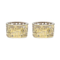 Lasercut Jerusalem Design Aluminum Travel Tealight | Candle Holders |