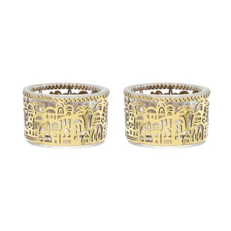 Lasercut Jerusalem Design Aluminum Travel Tealight | Candle Holders |