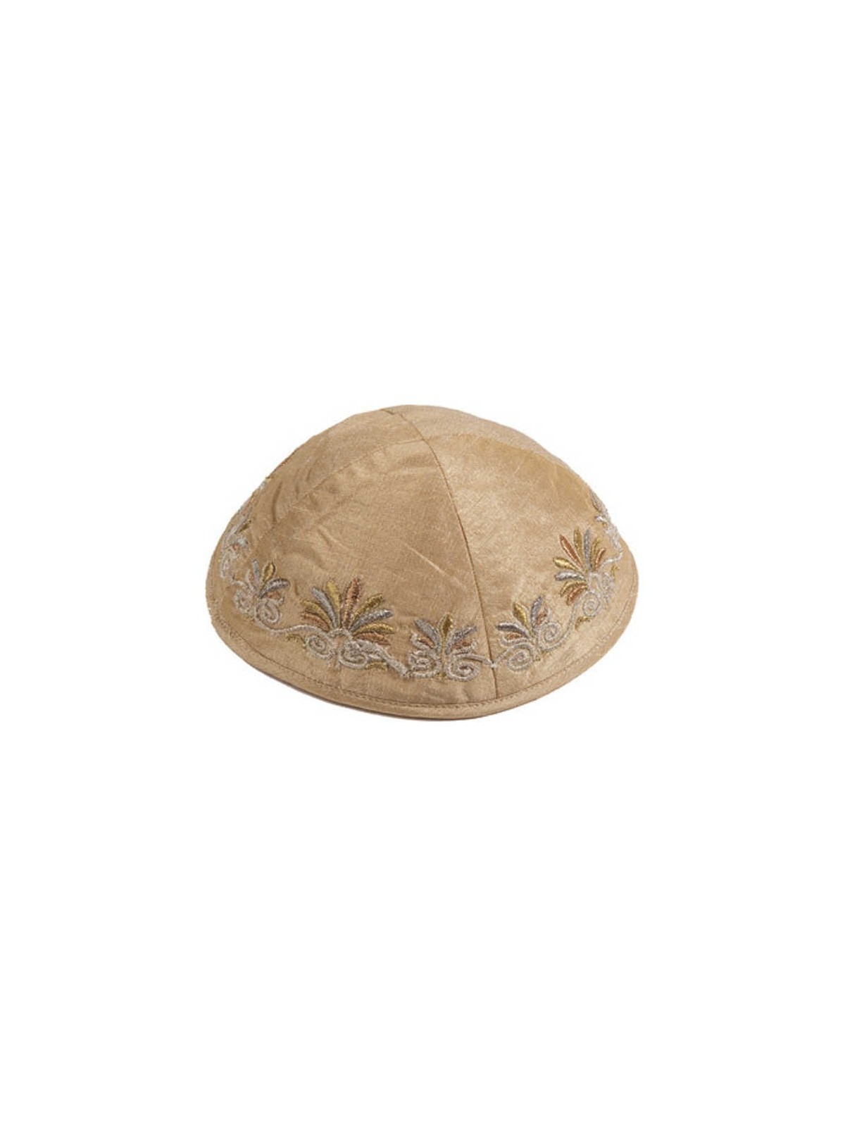 Gold Embroidered Date Palm Kippah By Yair Emanuel | Kippahs | Judaica