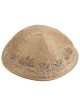 Gold Embroidered Date Palm Kippah By Yair Emanuel | Kippahs | Judaica