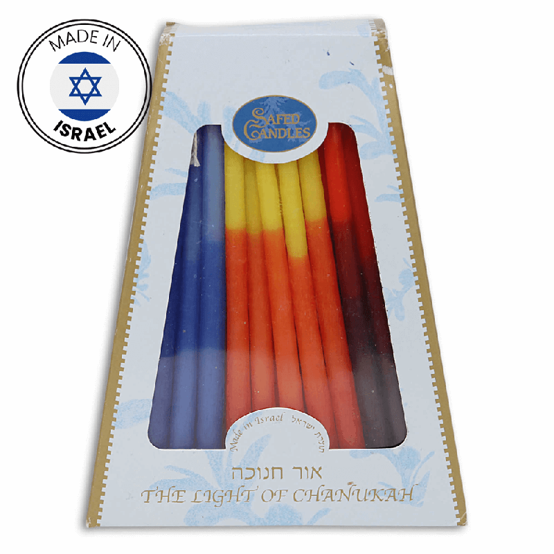 Multicolor Deluxe Handcrafted Hanukkah Candles | Artists and Designers