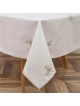 White with Gold/Silver Butterfly Design Tablecloth | Home Goods | Juda