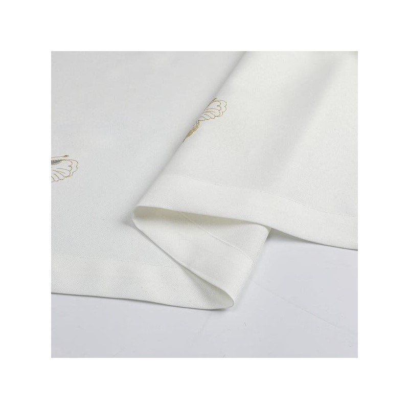 White with Gold/Silver Butterfly Design Tablecloth | Home Goods | Juda