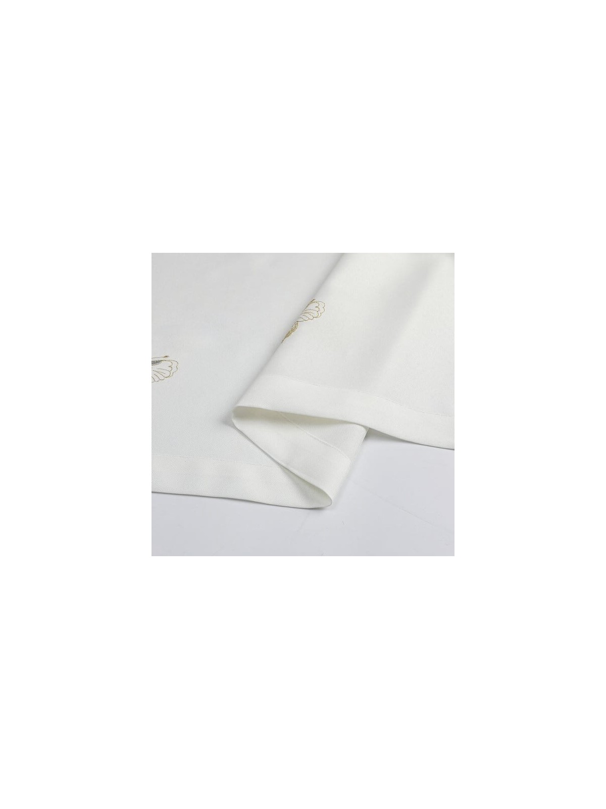 White with Gold/Silver Butterfly Design Tablecloth | Home Goods | Juda