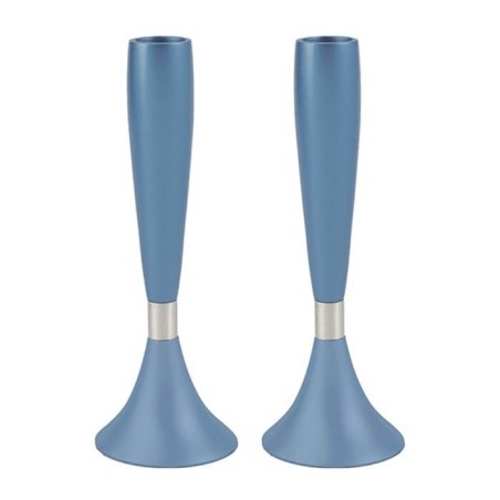 Blue Anodized Aluminum Candlesticks By Yair Emanue | Candle Holders |