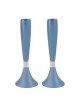 Blue Anodized Aluminum Candlesticks By Yair Emanue | Candle Holders |