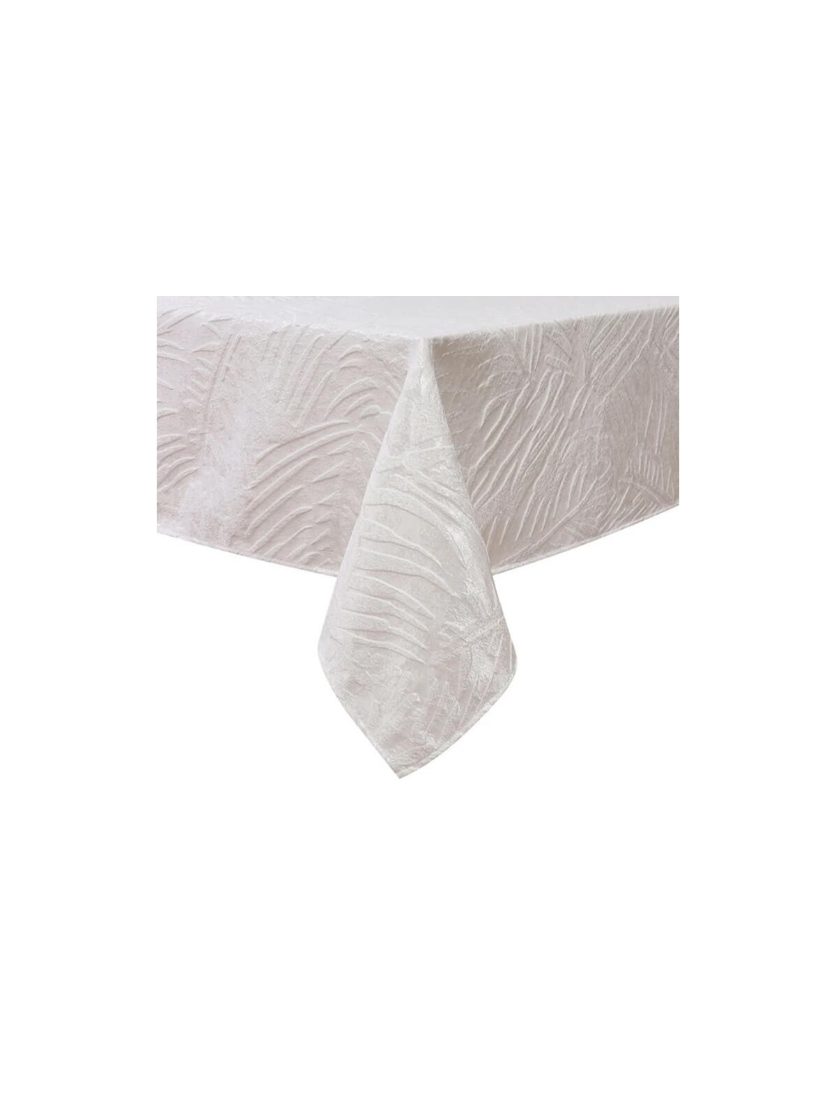 White Leaves Jacquard Tablecloth | Home Goods | Judaica