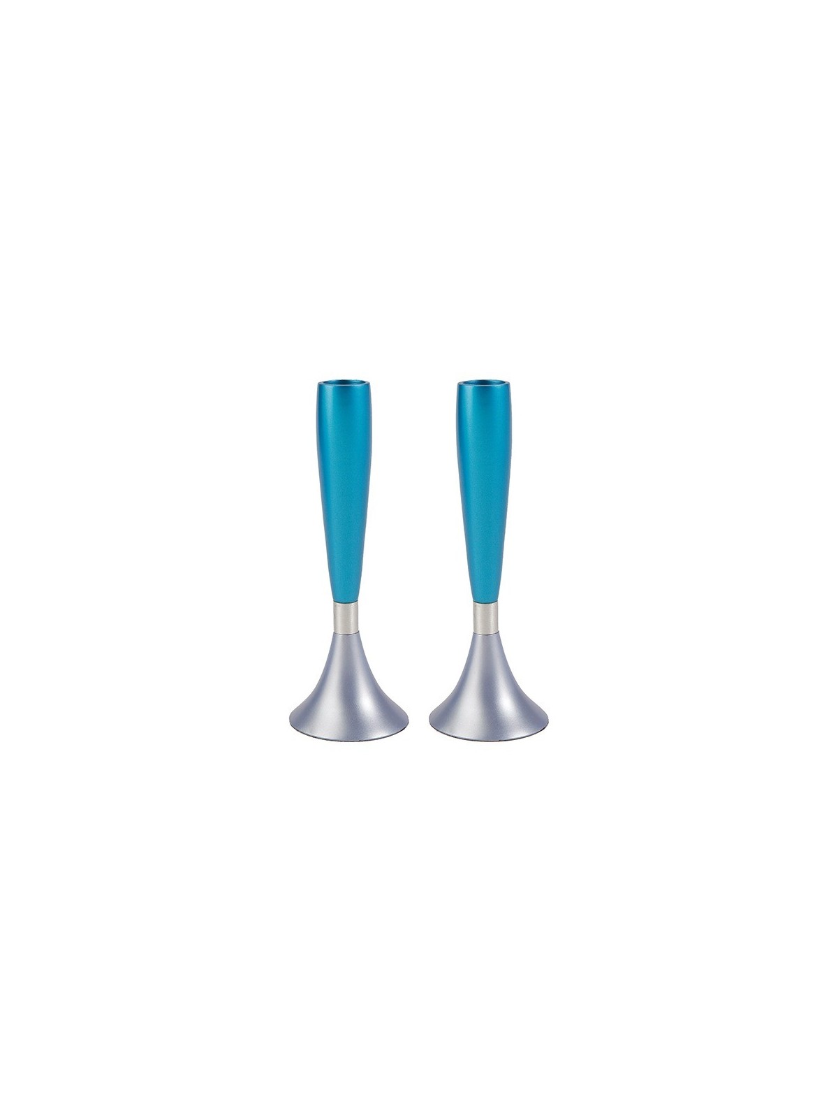 Turquoise Anodized Aluminum Candlesticks By Yair E | Candle Holders |