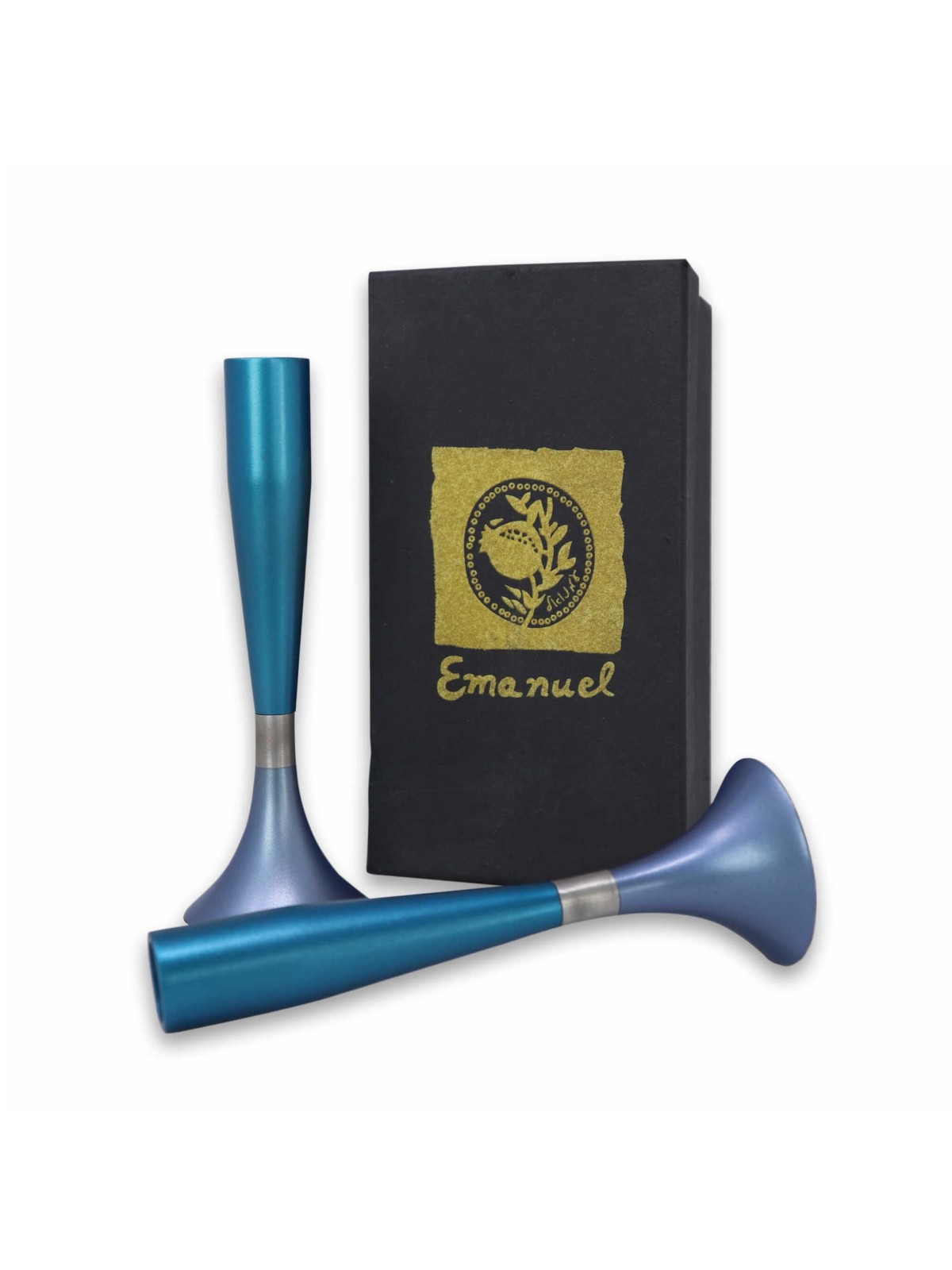 Turquoise Anodized Aluminum Candlesticks By Yair E | Candle Holders |