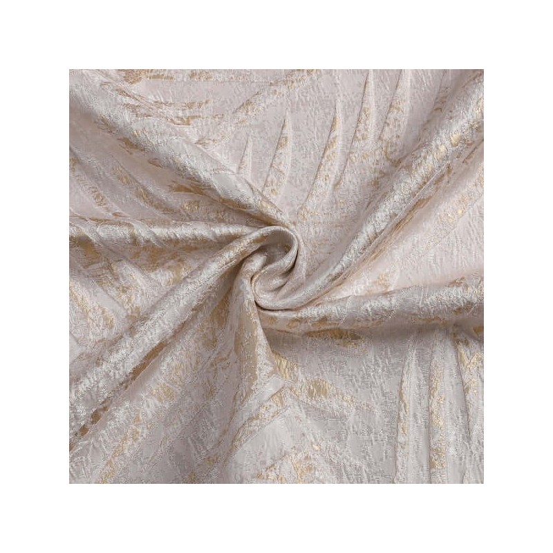 White Gold Leaves Jacquard Tablecloth | Home Goods | Judaica