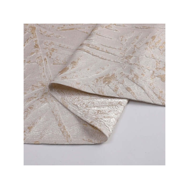 White Gold Leaves Jacquard Tablecloth | Home Goods | Judaica