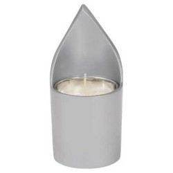 Silver Anodized Yahrtzeit Candle Holder By Yair Em | Yahrzeit Candles