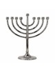 Classical Silver Menorah With Hammered Accents | Hanukkah | Judaica