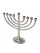 Classical Silver Menorah With Hammered Accents | Hanukkah | Judaica