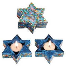 Birds Star of David Tealight Holders | Candle Holders | Judaica