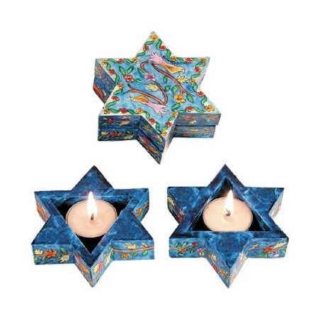 Birds Star of David Tealight Holders | Candle Holders | Judaica