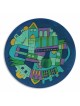 Blue Jerusalem Kiddush Cup | Kiddush Cups | Judaica