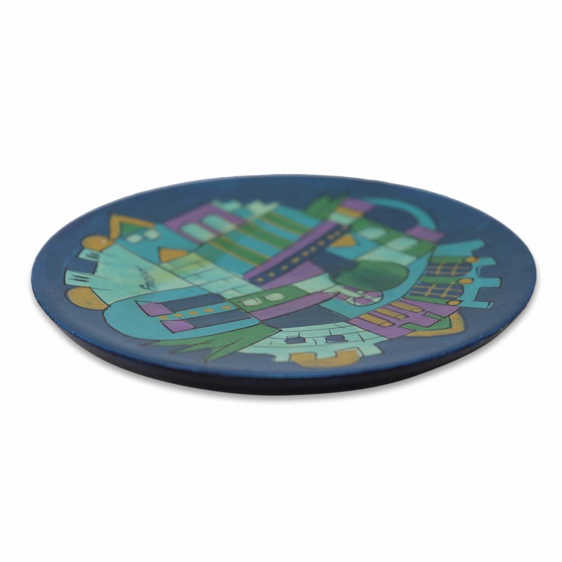 Blue Jerusalem Kiddush Cup | Kiddush Cups | Judaica