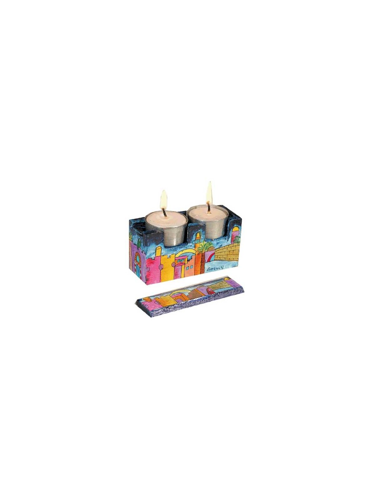 Jerusalem Travel Tealight Holder | Candle Holders | Judaica