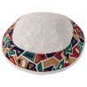 Multicolor Embroidered Triangles Kippah By Yair Em | Kippahs | Judaica