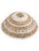 Gold Geometrical Embroidered Cotton Kippah By Yair | Kippahs | Judaica