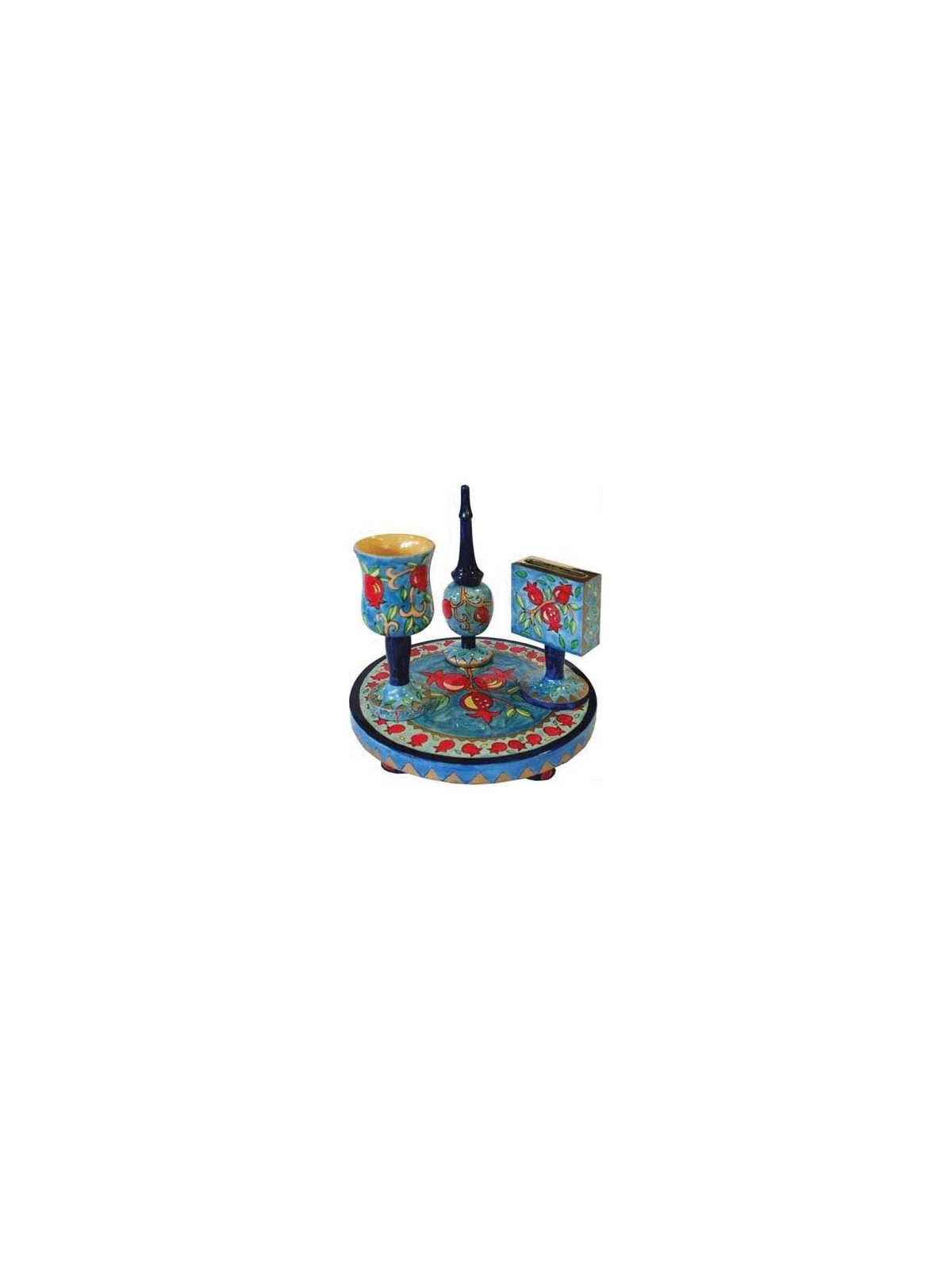 Wood Pomegranates Havdalah Set | Havdalah Sets & Spice Boxes | Judaica