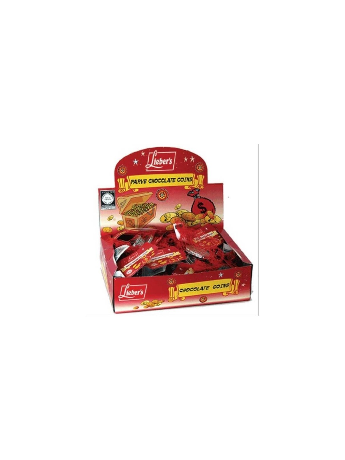 Box of Parve Chocolate Hanukkah Gelt -24 Bags | Hanukkah | Judaica