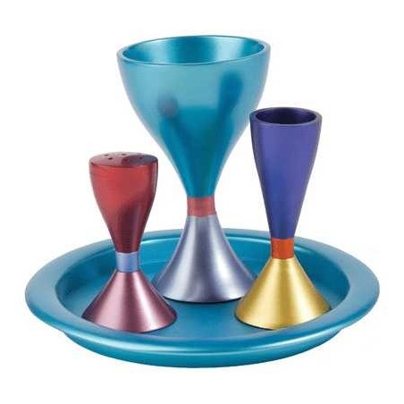 Color Block Anodized Havdalah Set | Havdalah Sets & Spice Boxes | Juda