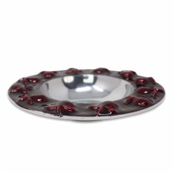 Red Aluminium Pomegranate Honey Dish By Yair Emanu | Rosh Hashanah | J