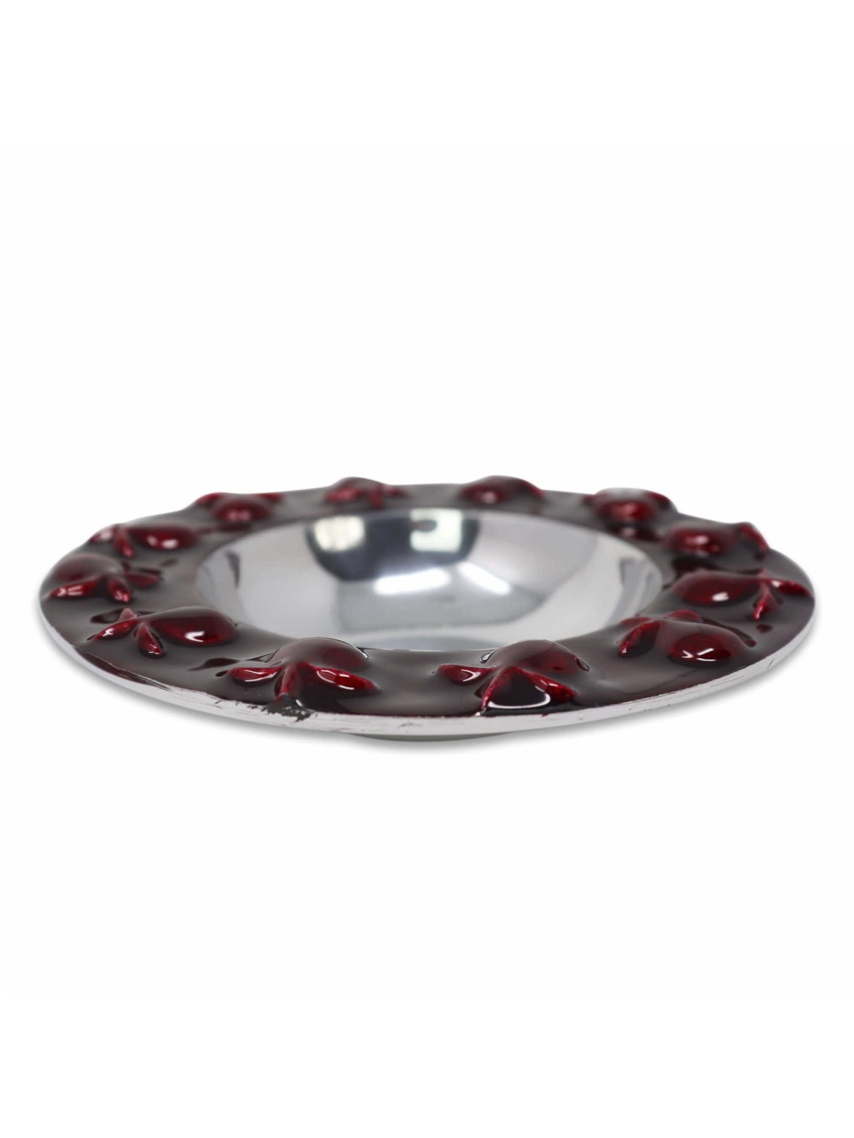 Red Aluminium Pomegranate Honey Dish By Yair Emanu | Rosh Hashanah | J