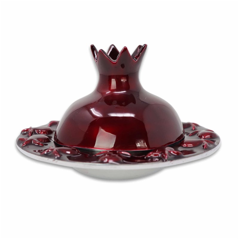 Red Aluminium Pomegranate Honey Dish By Yair Emanu | Rosh Hashanah | J