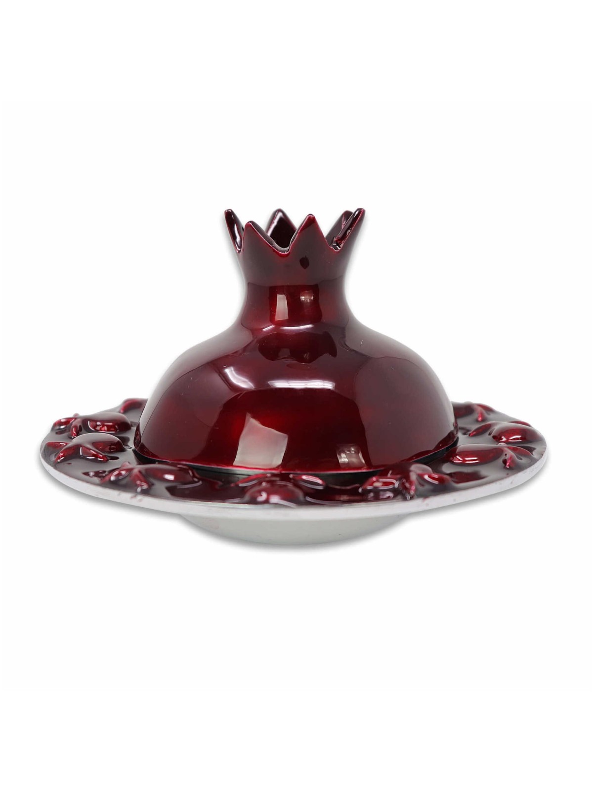 Red Aluminium Pomegranate Honey Dish By Yair Emanu | Rosh Hashanah | J