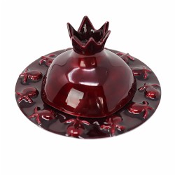 Red Aluminium Pomegranate Honey Dish By Yair Emanu | Rosh Hashanah | J