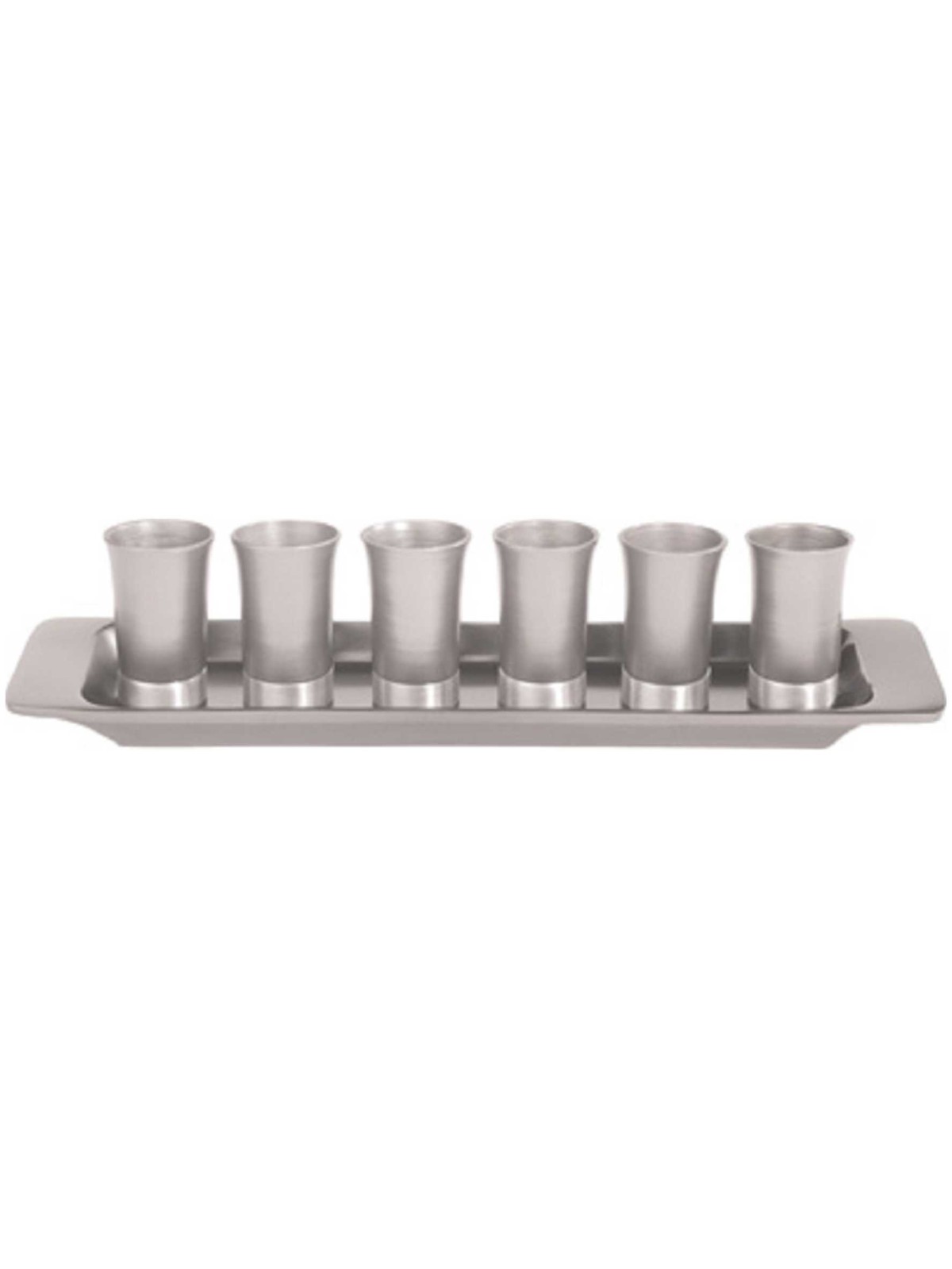 Anodized Aluminum Silver Kiddush Serving Cup Set | Kiddush Cups | Juda