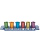 Anodized Aluminum Rainbow Kiddush Serving Cup Set | Kiddush Cups | Jud