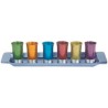 Anodized Aluminum Rainbow Kiddush Serving Cup Set | Kiddush Cups | Jud