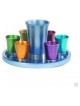 Retro Multicolor Anodized Kiddush Set | Kiddush Cups | Judaica