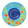 Blue Pomegranate Honey Dish By Yair Emanuel | Rosh Hashanah | Judaica