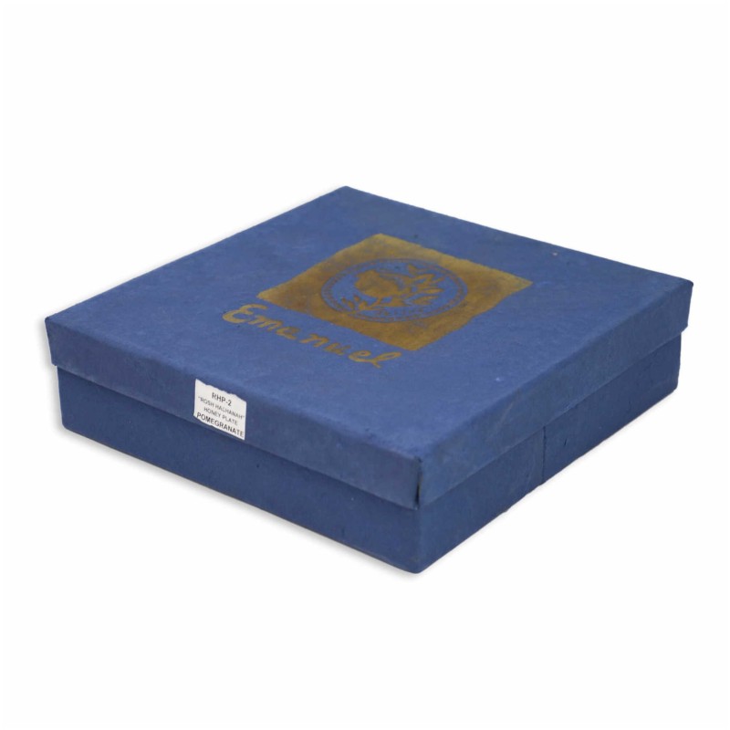 Blue Pomegranate Honey Dish By Yair Emanuel | Rosh Hashanah | Judaica