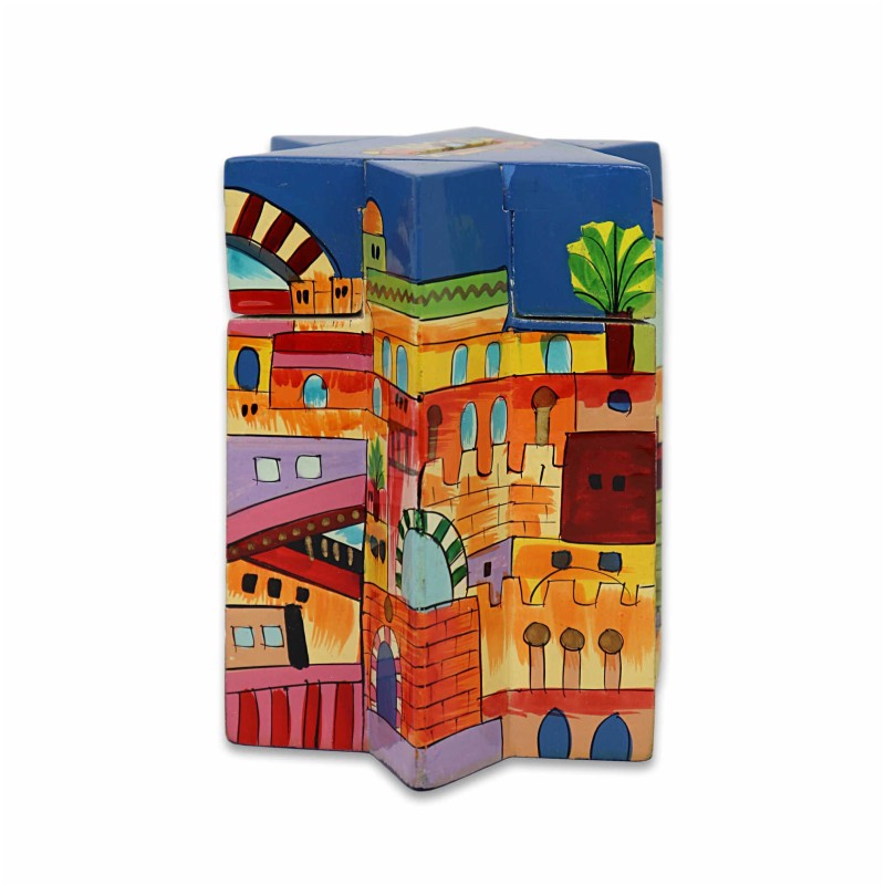 Star of David Jerusalem Tzedakah Box | Tzedakah Boxes | Judaica