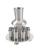Anodized Aluminum Silver Kiddush Fountain | Kiddush Cups | Judaica