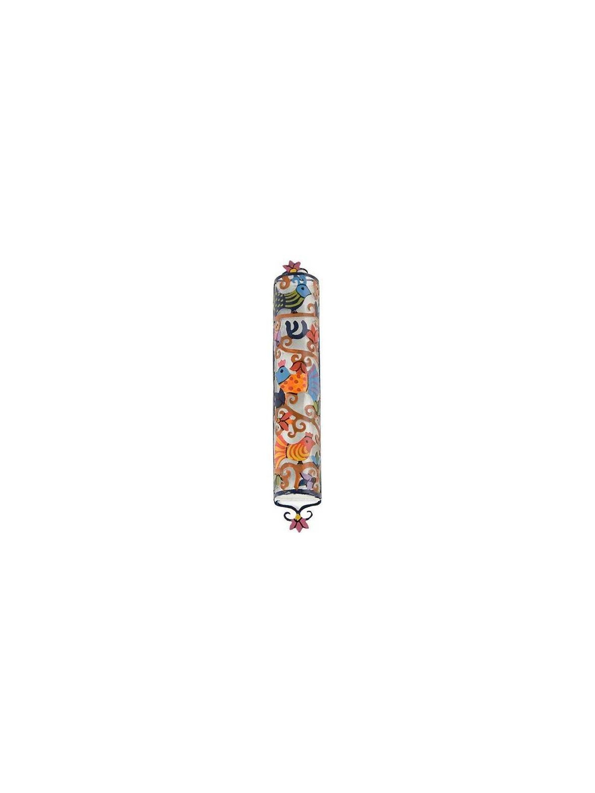 Lasercut Birds Mezuzah Case | Mezuzahs | Judaica