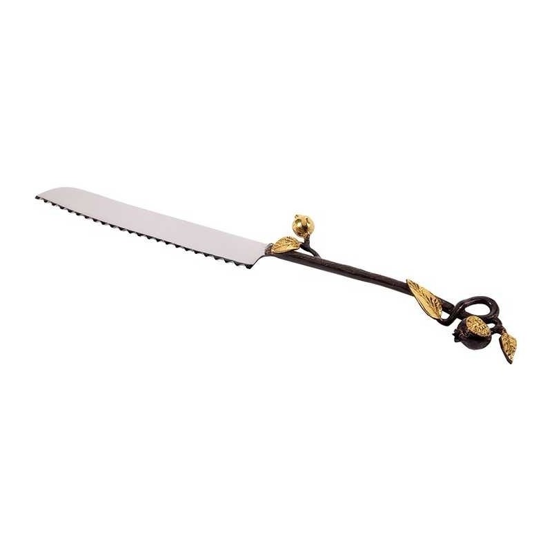 Golden Pomegranate Challah Knife | Rosh Hashanah | Judaica