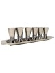 Hammered Liquor Cups with Tray | Kiddush Cups | Judaica