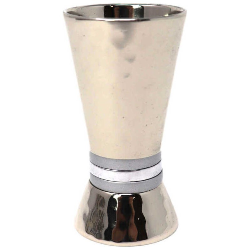 Hammered Liquor Cups with Tray | Kiddush Cups | Judaica